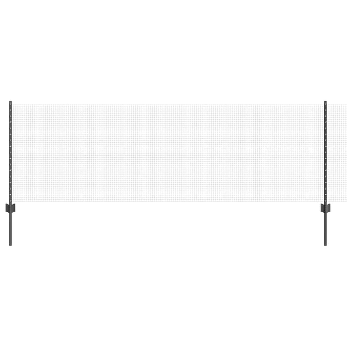 Recinzione con pali. Grigio 0.8 x 25 m Acciaio 3336594