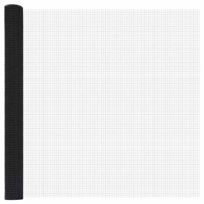 Recinzione con pali. Grigio 1.6 x 25 m Acciaio 3336614