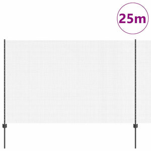 Recinzione con pali. Grigio 1.6 x 25 m Acciaio 3336614