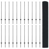 Recinzione con pali. Grigio 1.2 x 50 m Acciaio 3336638