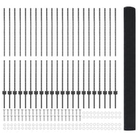 Recinzione con pali. Grigio 1.4 x 50 m Acciaio 3336643