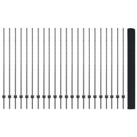 Recinzione con pali. Grigio 1.5 x 50 m Acciaio 3336645