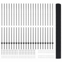 Recinzione con pali. Grigio 1.5 x 50 m Acciaio 3336645