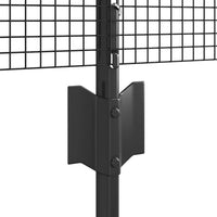 Recinzione con pali. Grigio 0.8 x 100 m Acciaio 3336658