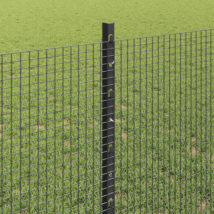 Recinzione con pali. Grigio 0.8 x 100 m Acciaio 3336658