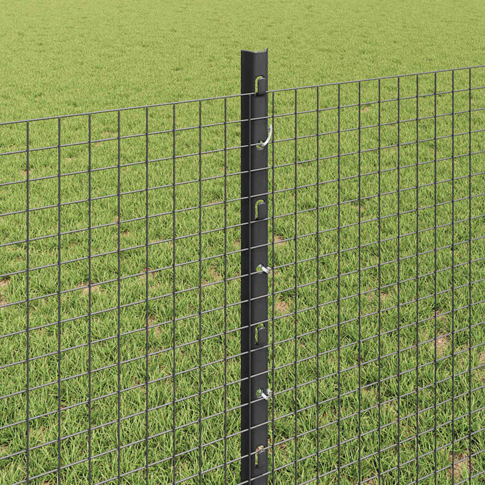 Recinzione con pali. Grigio 0.8 x 100 m Acciaio 3336660