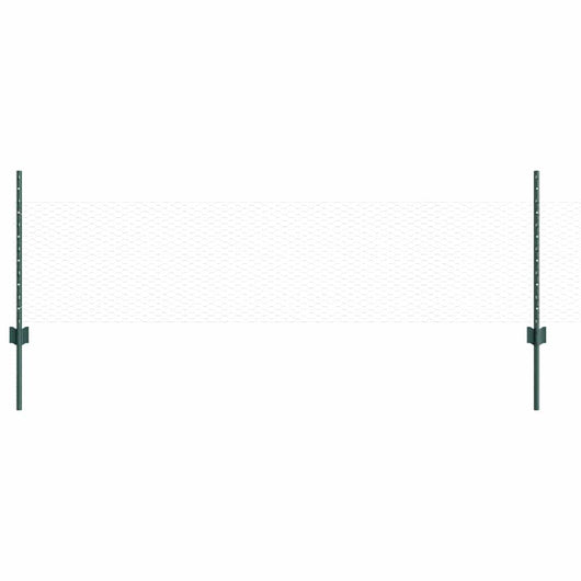 Recinzione con pali. Verde 0.5 x 10 m Acciaio 3336669