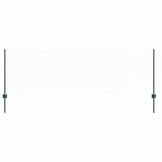 Recinzione con pali. Verde 0.8 x 10 m Acciaio 3336678