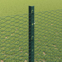 Recinzione con pali. Verde 1.2 x 10 m Acciaio 3336684