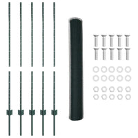 Recinzione con pali. Verde 1.2 x 10 m Acciaio 3336685