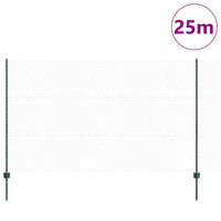 Recinzione con pali. Verde 1.4 x 10 m Acciaio 3336690