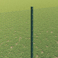 Recinzione con pali. Verde 1.5 x 10 m Acciaio 3336692