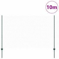 Recinzione con pali. Verde 1.5 x 10 m Acciaio 3336695