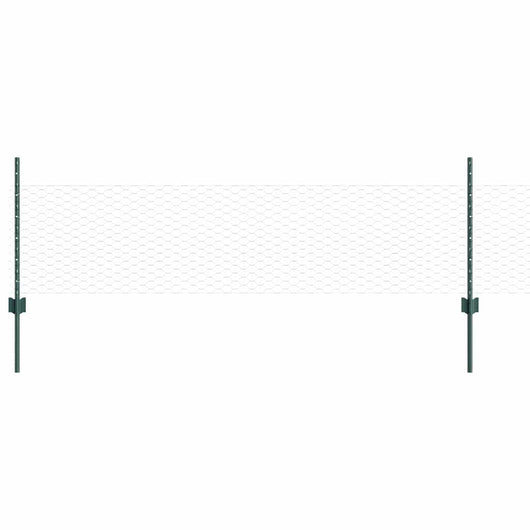 Recinzione con pali. Verde 0.5 x 25 m Acciaio 3336706