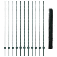 Recinzione con pali. Verde 1.6 x 25 m Acciaio 3336734