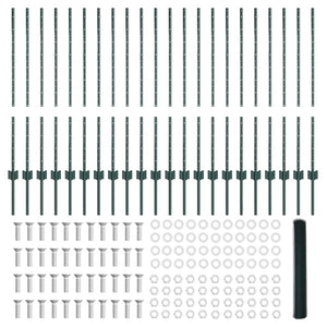 Recinzione con pali. Verde 1 x 50 m Acciaio 3336752