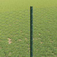 Recinzione con pali. Verde 1 x 50 m Acciaio 3336753