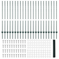 Recinzione con pali. Verde 1.2 x 50 m Acciaio 3336757