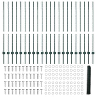 Recinzione con pali. Verde 1.2 x 50 m Acciaio 3336758