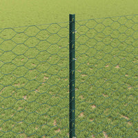 Recinzione con pali. Verde 1.4 x 50 m Acciaio 3336762