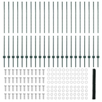 Recinzione con pali. Verde 1.4 x 50 m Acciaio 3336763
