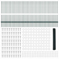 Recinzione con pali. Verde 1 x 100 m Acciaio 3336789