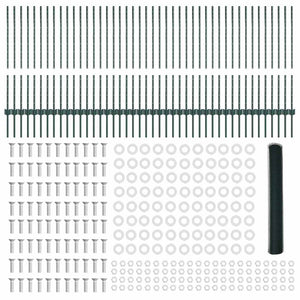 Recinzione con pali. Verde 1 x 100 m Acciaio 3336789