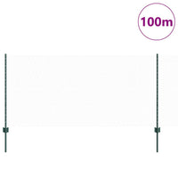 Recinzione con pali. Verde 1 x 100 m Acciaio 3336789