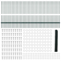 Recinzione con pali. Verde 1 x 100 m Acciaio 3336791