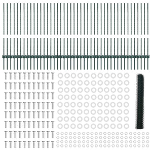 Recinzione con pali. Verde 1 x 100 m Acciaio 3336791