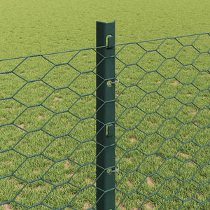 Recinzione con pali. Verde 1.2 x 100 m Acciaio 3336793