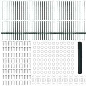 Recinzione con pali. Verde 1.2 x 100 m Acciaio 3336793