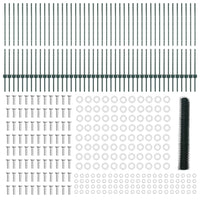 Recinzione con pali. Verde 1.2 x 100 m Acciaio 3336794