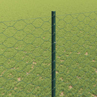 Recinzione con pali. Verde 1.5 x 100 m Acciaio 3336801