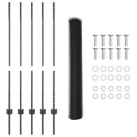 Recinzione con pali. Grigio 1.2 x 10 m Acciaio 3336825