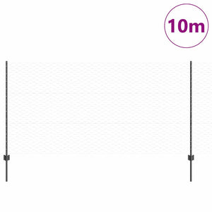 Recinzione con pali. Grigio 1.2 x 10 m Acciaio 3336828