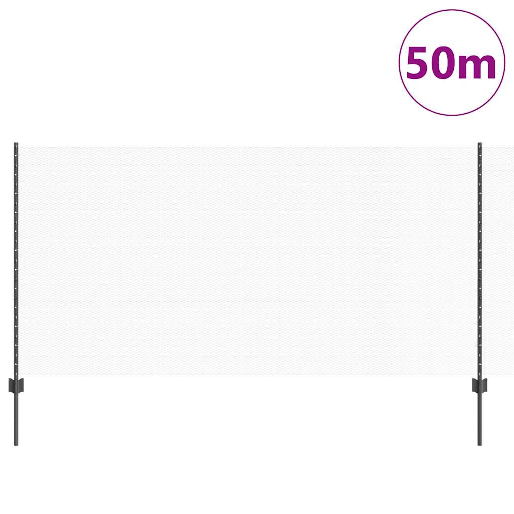 Recinzione con pali. Grigio 1.2 x 50 m Acciaio 3336897