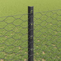 Recinzione con pali. Grigio 1.2 x 50 m Acciaio 3336898