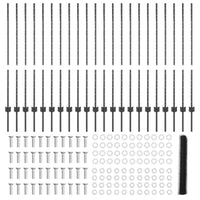 Recinzione con pali. Grigio 1.2 x 50 m Acciaio 3336899