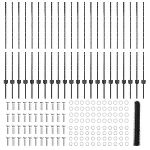 Recinzione con pali. Grigio 1.2 x 50 m Acciaio 3336899
