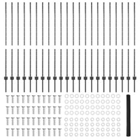 Recinzione con pali. Grigio 1.4 x 50 m Acciaio 3336901