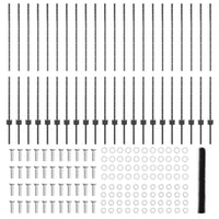 Recinzione con pali. Grigio 1.4 x 50 m Acciaio 3336904