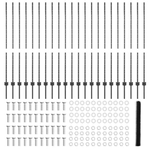Recinzione con pali. Grigio 1.4 x 50 m Acciaio 3336904
