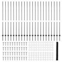 Recinzione con pali. Grigio 1.5 x 50 m Acciaio 3336908