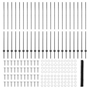Recinzione con pali. Grigio 1.6 x 50 m Acciaio 3336911