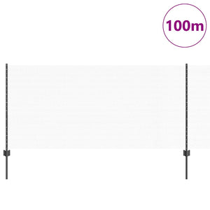 Recinzione con pali. Grigio 1 x 100 m Acciaio 3336929