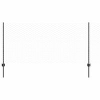 Recinzione con pali. Grigio 1 x 100 m Acciaio 3336932