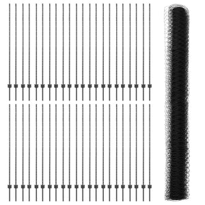 Recinzione con pali. Grigio 1.6 x 100 m Acciaio 3336944