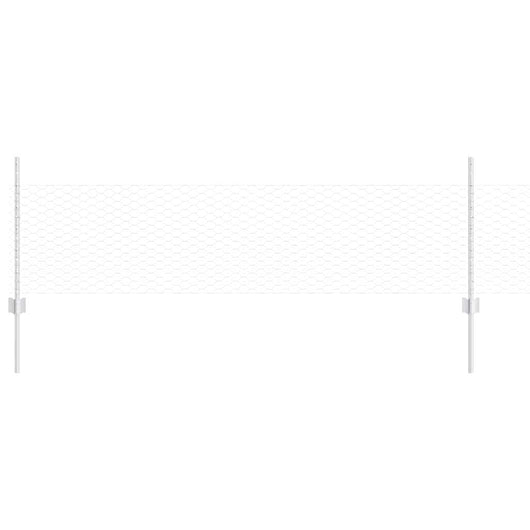 Recinzione con pali. Argento 0.5 x 10 m Acciaio 3336952