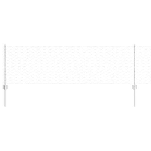 Recinzione con pali. Argento 0.6 x 10 m Acciaio 3336957